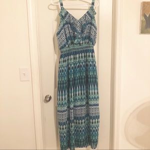 Blue Green Maxi Dress